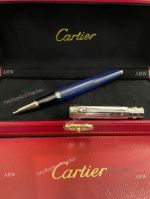 Clone Cartier Santos Rollerball Silver and Blue Worldwide Shipping